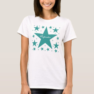 Superstar Woman's T-shirt, Teal T-Shirt