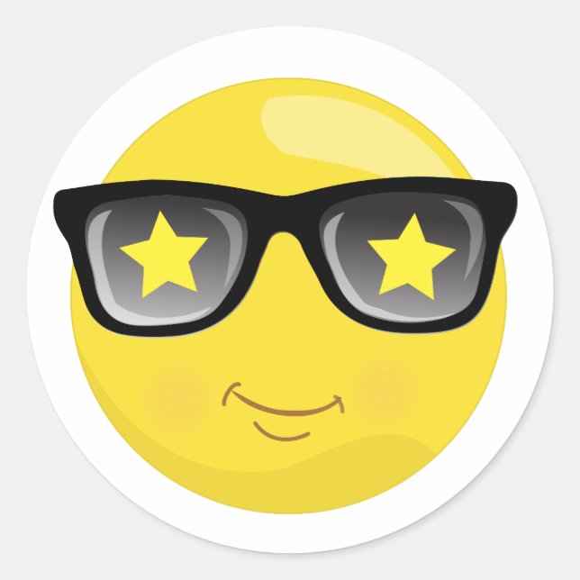 Superstar Yellow Emoji Stickers (Front)