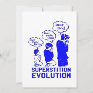 superstition evolution funny invitation