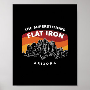 Superstition Flat Iron Arizona Mountain Hiking  Poster