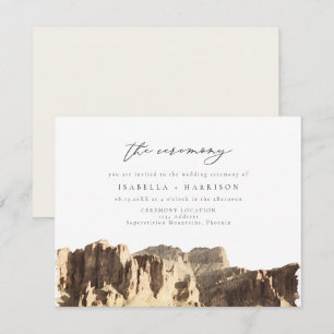 SUPERSTITION MOUNTAIN Desert Wedding Ceremony Invi Invitation