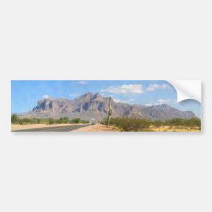Superstition Mountain - Panoramic Bumper Sticker