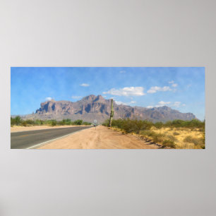 Superstition Mountain - Panoramic Poster
