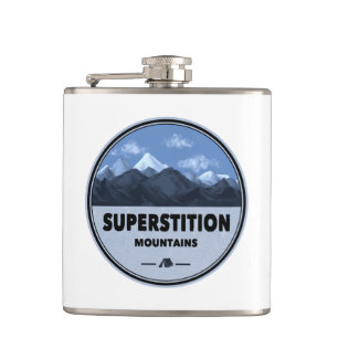 Superstition Mountains Arizona Camping Hip Flask