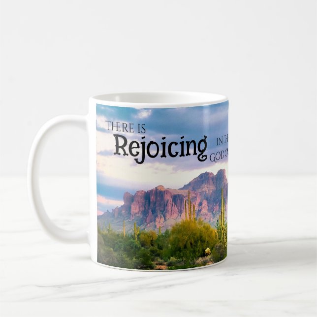Superstition Mountains Arizona Desert Soft Purple  Coffee Mug (Left)