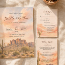 Superstition Mountains Arizona Desert Wedding RSVP