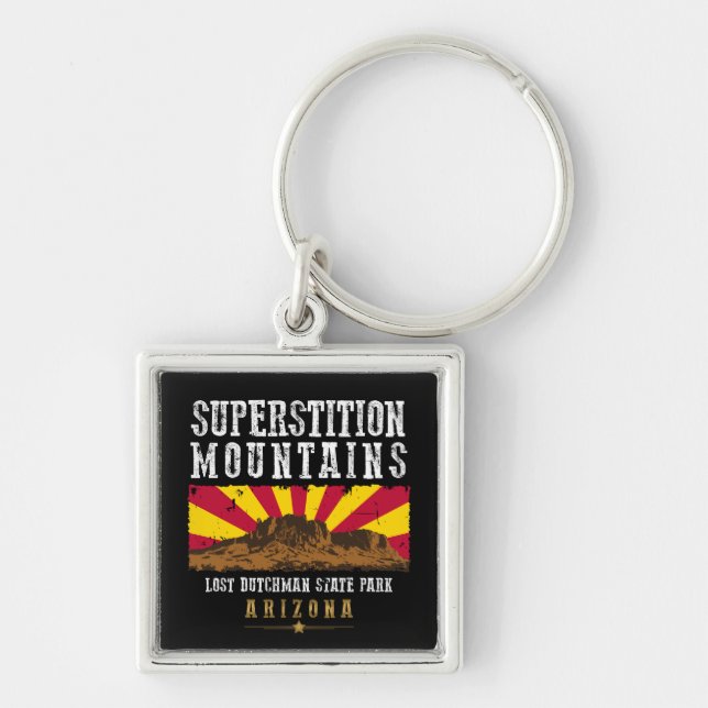 SUPERSTITION MOUNTAINS ARIZONA KEY RING (Front)