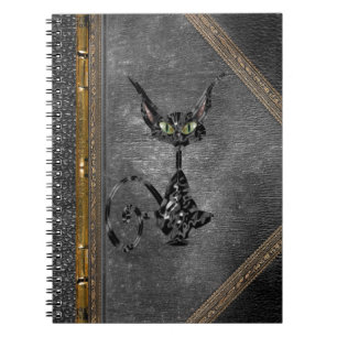 Superstitious Gothic Black Cat Notebook