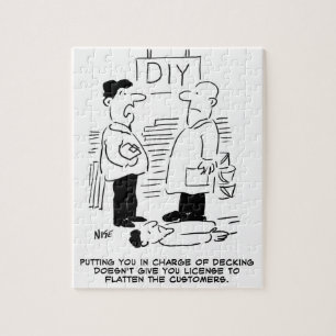 Superstore Retail Shop Worker and Shop Manager Jigsaw Puzzle