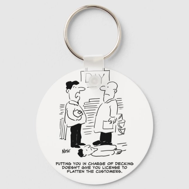 Superstore Retail Shop Worker and Shop Manager Key Ring (Front)