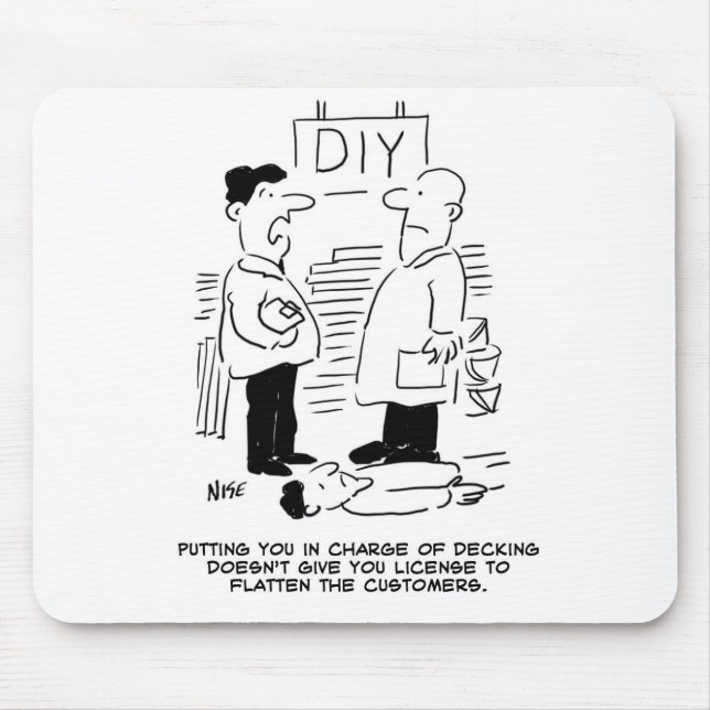 Superstore Retail Shop Worker and Shop Manager Mouse Mat (Front)