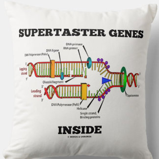 Supertaster Genes Inside DNA Replication Humour Cushion