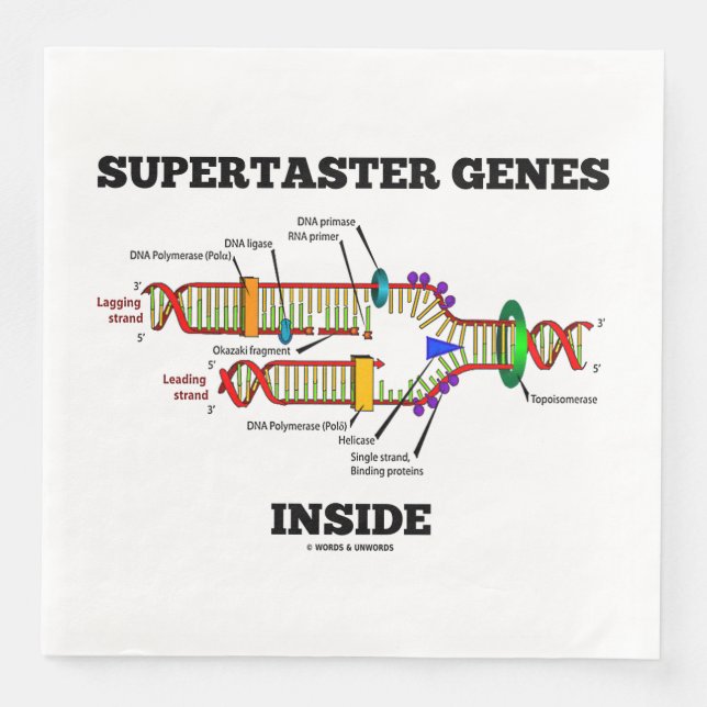 Supertaster Genes Inside DNA Replication Humour Napkin (Front)