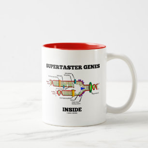 Supertaster Genes Inside (DNA Replication) Two-Tone Coffee Mug