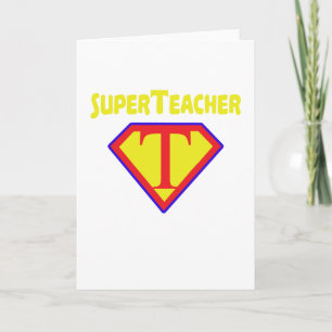 Superteacher Superhero Funny Teacher Gift Holiday Card