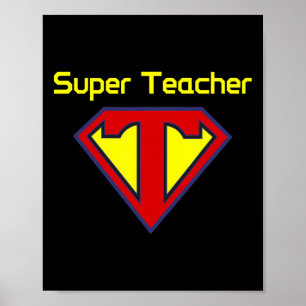 Superteacher Superhero Funny Teacher Poster