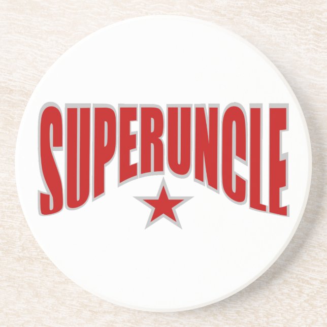 SUPERUNCLE coaster - customisable (Front)