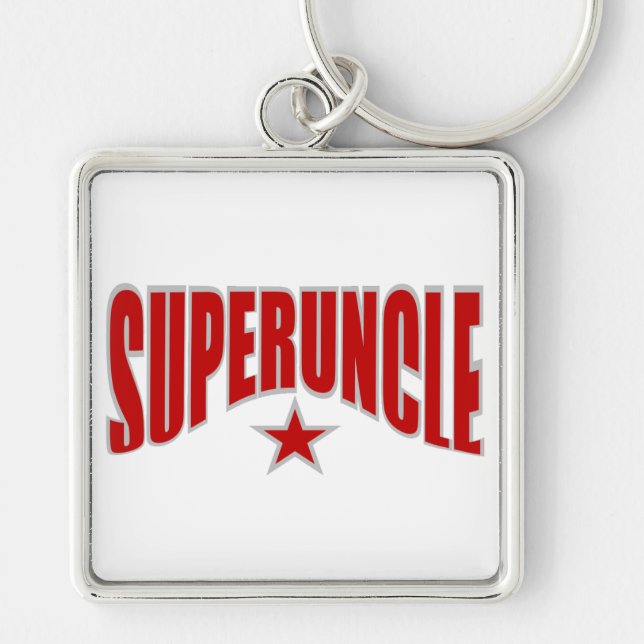 SUPERUNCLE key chain - customisable (Front)