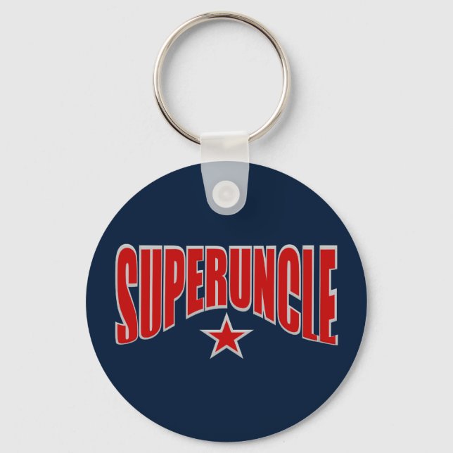 SUPERUNCLE key chain - customisable (Front)
