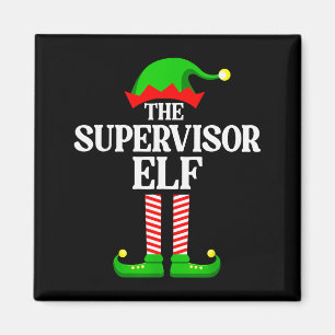 Supervisor Elf Family Matching Group Funny Christm Magnet