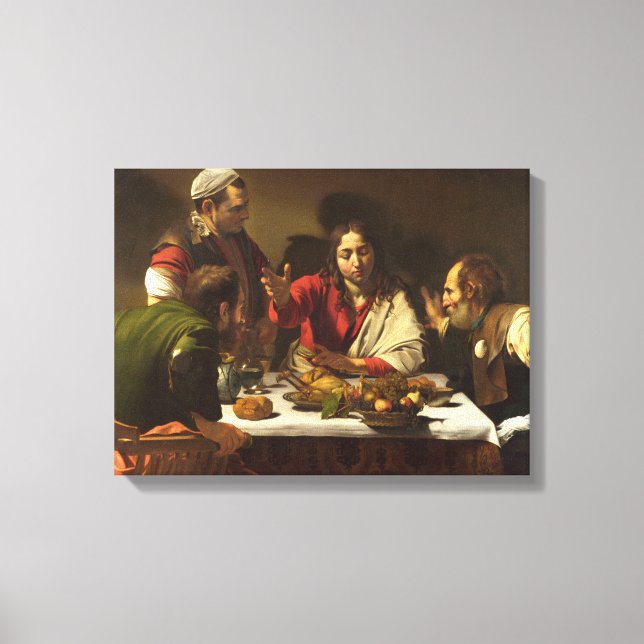 Supper At Emmaus - Caravaggio Canvas Print (Front)