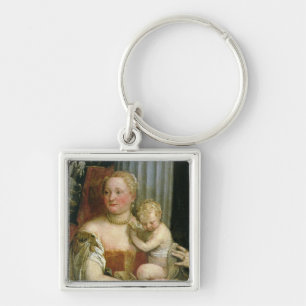 Supper at Emmaus (oil on canvas) (altered detail o Key Ring