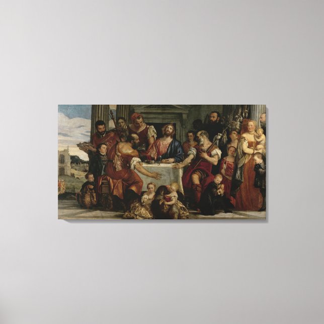 Supper at Emmaus (oil on canvas) Canvas Print (Front)