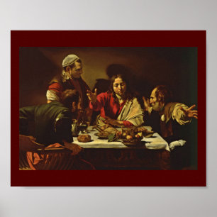 Supper at Emmaus with Friends Poster
