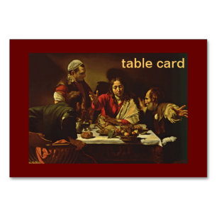 Supper at Emmaus with Friends Table Number