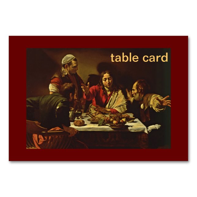 Supper at Emmaus with Friends Table Number (Front)