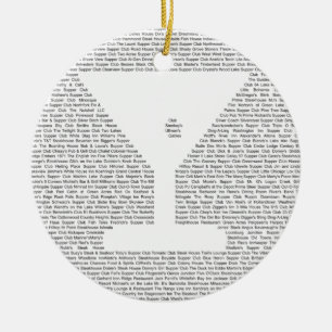 Supper Clubs of Wisconsin - Martini Ceramic Tree Decoration