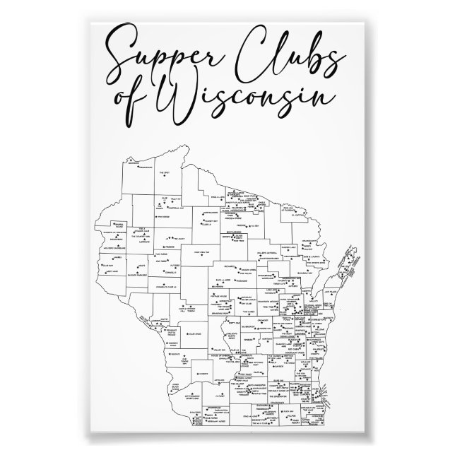 Supper Clubs of Wisconsin Photo Print (Front)