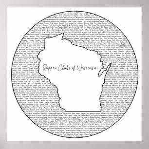 Supper Clubs of Wisconsin Poster