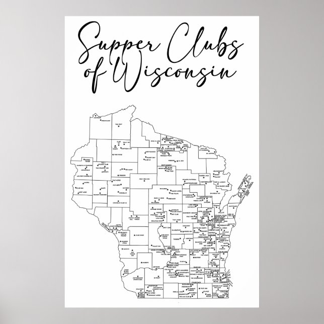 Supper Clubs of Wisconsin Poster (Front)