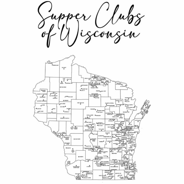 Supper Clubs of Wisconsin Standing Photo Sculpture (Front)