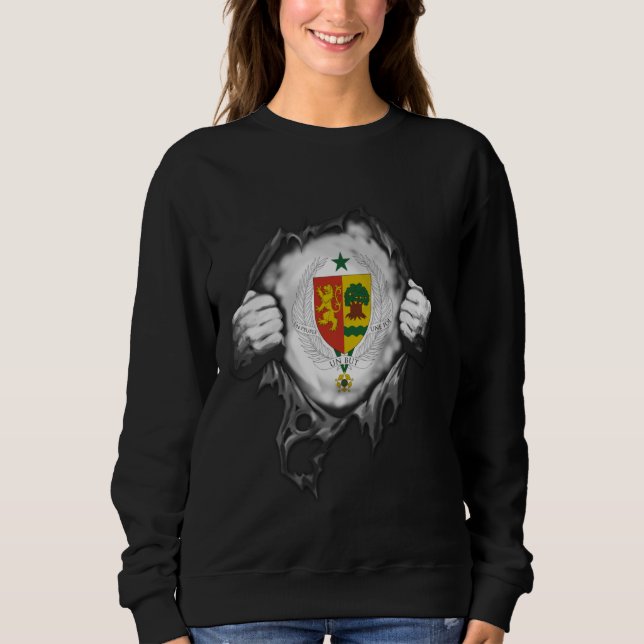 Supper Senegal Flag, Senegal Country Sweatshirt (Front)