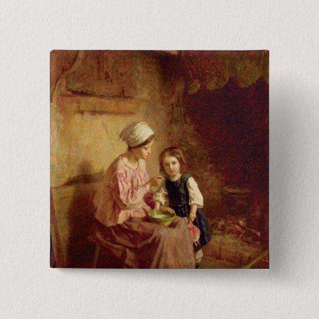 Supper Time 15 Cm Square Badge (Front)