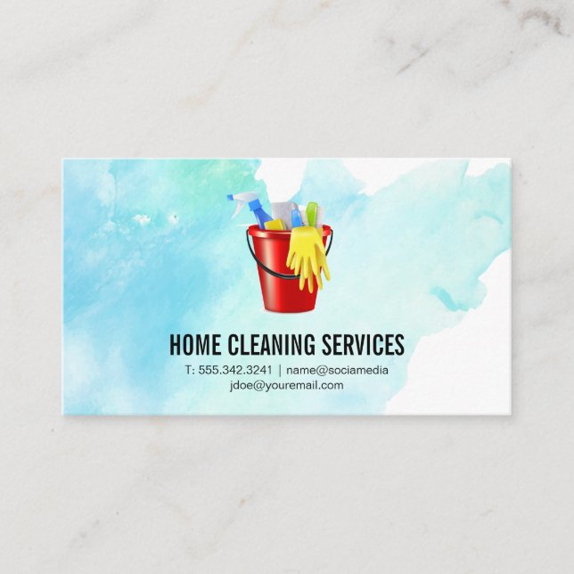 Supplies | Cleaning Services Business Card (Front)