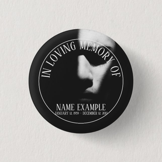 Supplies for Funeral and Bereavements 3 Cm Round Badge (Front)