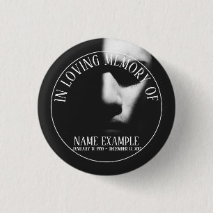Supplies for Funeral and Bereavements 3 Cm Round Badge