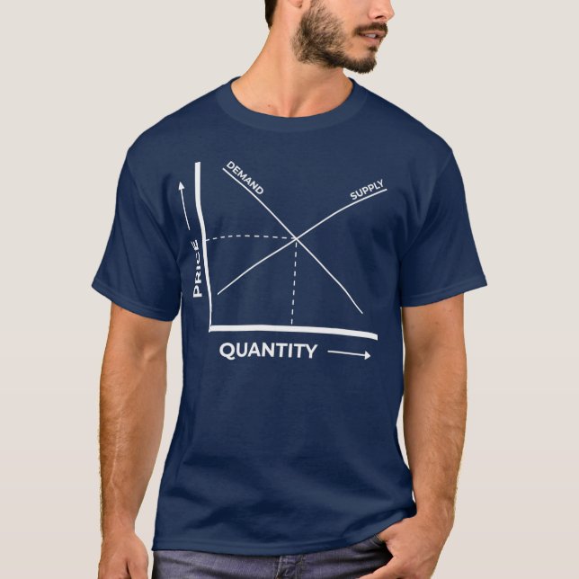 Supply and Demand Chart Economics T-Shirt (Front)