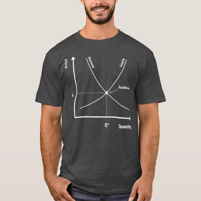 Supply And Demand  Microeconomics Graph  Cool T-Shirt (Front)