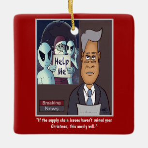 Supply Chain Ceramic Ornament