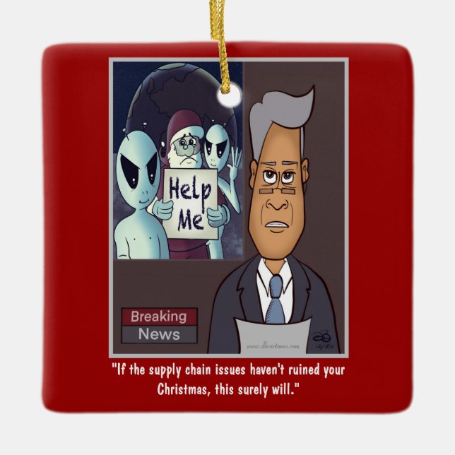 Supply Chain Ceramic Ornament (Front)