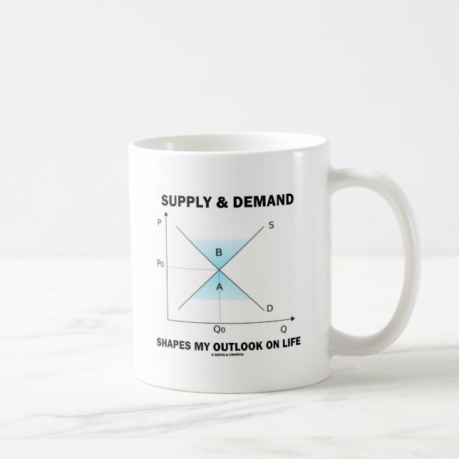 Supply & Demand Shapes My Outlook On Life (Econ) Coffee Mug (Right)