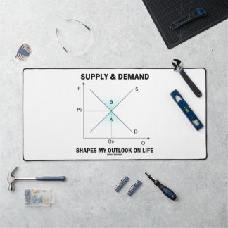 Supply Demand Shapes My Outlook On Life Econ Humou Desk Mat