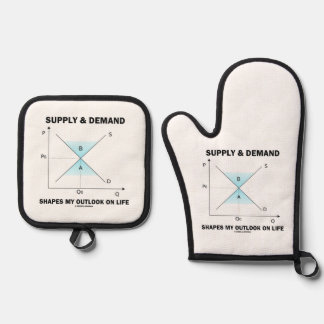 Supply Demand Shapes My Outlook On Life Econ Humou Oven Mitt & Pot Holder Set