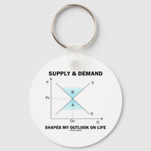 Supply & Demand Shapes My Outlook On Life (Econ) Key Ring