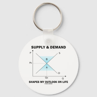 Supply & Demand Shapes My Outlook On Life (Econ) Key Ring