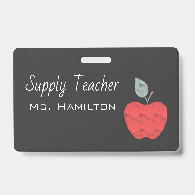 Supply Teachers Apple Business Personalised ID Badge (Front)